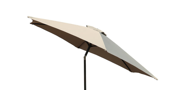English Elm 9' 9ft Patio Umbrella with Crank&Push Tilt, Gray Polyester Canopy, Aluminum Pole & Carry Bag TJB004_B-023GRAY