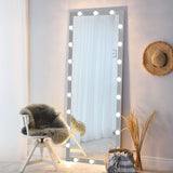 Hearth and Haven Kaleidoscope Full Length Vanity Mirror with Lights, Silver W70832319