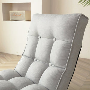 English Elm Lazy Adjustable Floor Gaming Sofa Chair with Armrests, Thick Padded Foldable Recliner for Reading Relaxation W244S00002