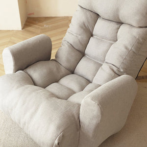 English Elm Adjustable Floor Gaming Sofa Chair with 5‑Angle Recline, Thick Padded Comfort, 360° Swivel Base, Durable Steel Frame W24434951