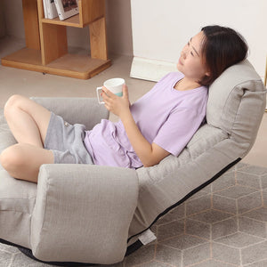 English Elm Adjustable Floor Gaming Sofa Chair with 5‑Angle Recline, Thick Padded Comfort, 360° Swivel Base, Durable Steel Frame W24434951