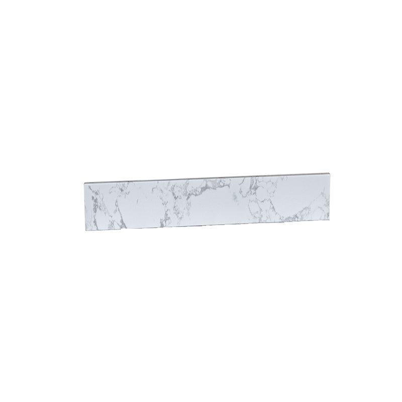 English Elm Montary 43" Carrara White Engineered Stone Vanity Top with Polished Edges & Matched Backsplash W50935089
