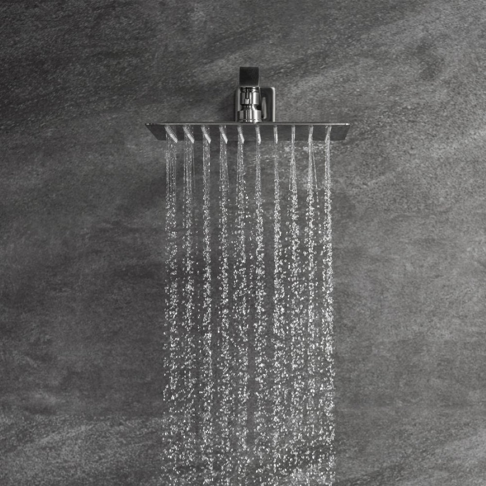 English Elm Trustmade Wall Mounted 10" Square Rainfall Shower System - Luxurious Spa Experience In Matte Black TMSF10LYJ-2W02BN-GIGA