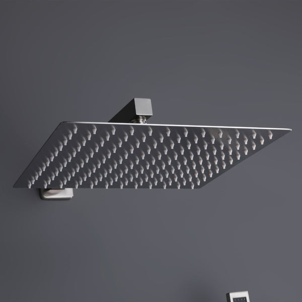 English Elm Trustmade Wall Mounted 10" Square Rainfall Shower System With Pressure Balance Valve & Handheld Options TMSF10LYJ-3W02BN-GIGA
