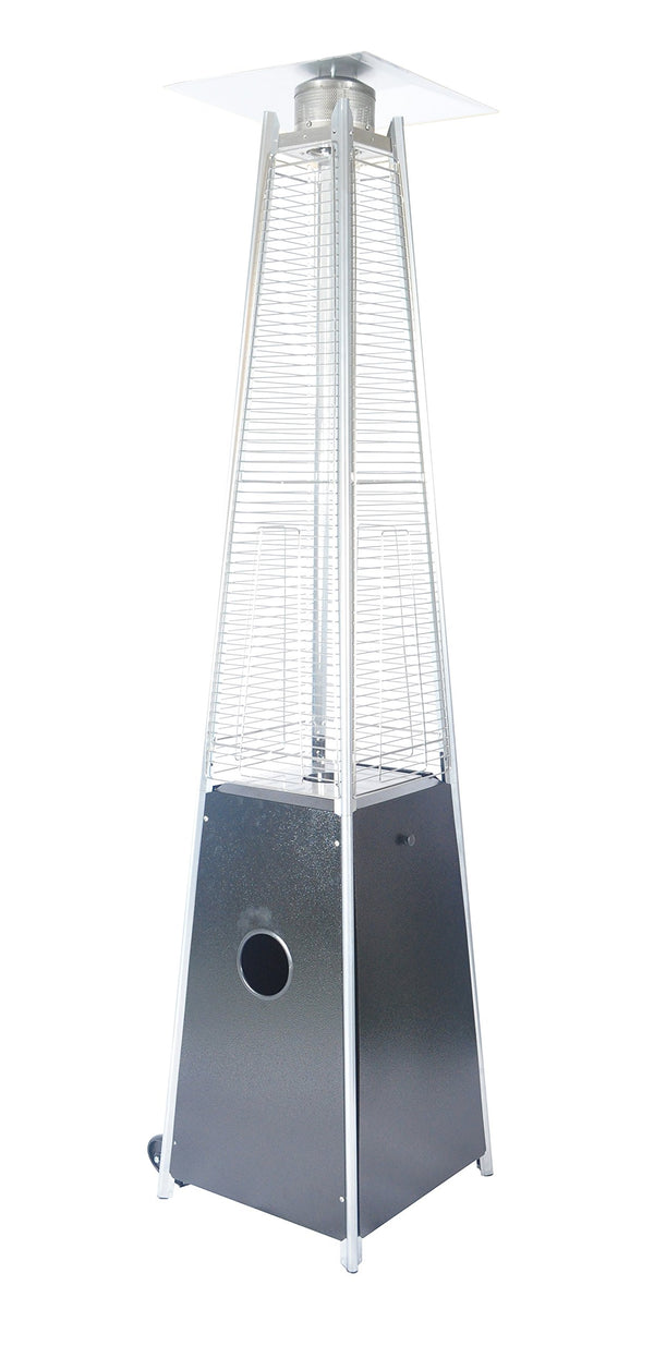 English Elm Quartz Patio Heater with 40,000 BTU Visual Flame, Quartz Glass Tube, Wheels, Safety Features Black HYMY-CAPH-GT-S