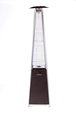 English Elm Bronze 40,000 BTU Quartz Glass Patio Heater - Mocha Steel, Wheels, Variable Control, ETL Safe HYMY-CAPH-GT-SMOCHA