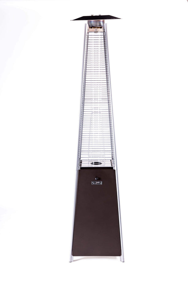 English Elm Bronze 40,000 BTU Quartz Glass Patio Heater - Mocha Steel, Wheels, Variable Control, ETL Safe HYMY-CAPH-GT-SMOCHA