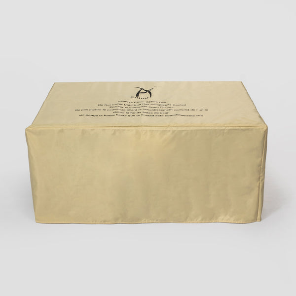 English Elm Outdoor Rectangle Propane Fire Pit Table with 40,000 BTU, Ceramic Tile Top, Wicker Body & Cover Included W853S00002