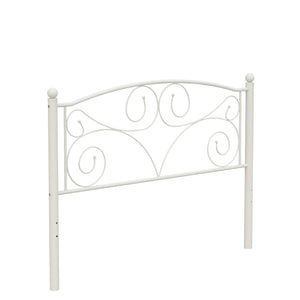 English Elm Full Metal Bed Frame Ornate Floral Panel Steel Build Noise Free Bedroom Foundation W31136107