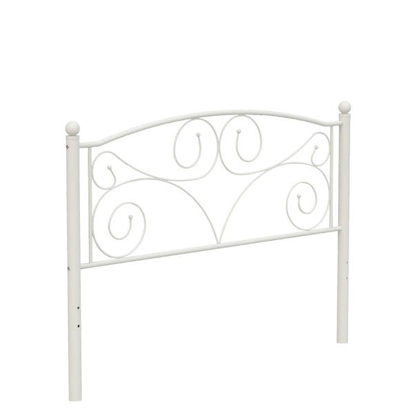 English Elm Full Metal Bed Frame Ornate Floral Panel Steel Build Noise Free Bedroom Foundation W31136107