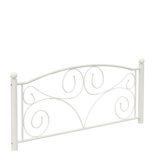 English Elm Full Metal Bed Frame Ornate Floral Panel Steel Build Noise Free Bedroom Foundation W31136107