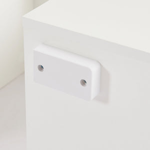 English Elm FashionTVstandTVcabinet,EntertainmentCenter,TVstationTV Modern White Media Console with 16 RGB LED Backlight & Remote Control, Durable Wood W67933539