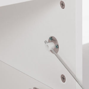 English Elm FashionTVstandTVcabinet,EntertainmentCenter,TVstationTV Modern White Media Console with 16 RGB LED Backlight & Remote Control, Durable Wood W67933539