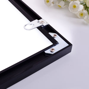 English Elm 36x24 Contemporary Black Mirror with Aluminum Frame, Explosion-Proof Glass, Vertical or Horizontal Mounting for Bathroom Bedroom Entryway Decor W70837198
