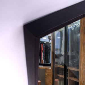 English Elm 36x24 Contemporary Black Mirror with Aluminum Frame, Explosion-Proof Glass, Vertical or Horizontal Mounting for Bathroom Bedroom Entryway Decor W70837198