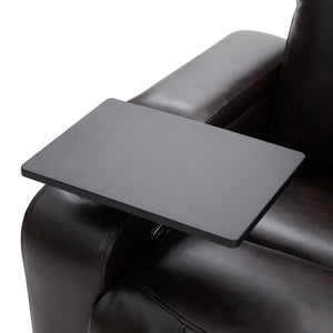 English Elm Power Recliner with Swivel Tray Table Hidden Storage Usb Port Pu Leather Chair SG000630ABB