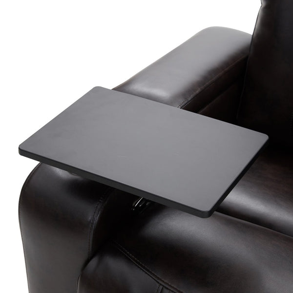 English Elm Power Recliner with Swivel Tray Table Hidden Storage Usb Port Pu Leather Chair SG000630ABB