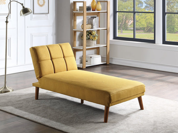 English Elm Mustard Convertible Tufted Sofa Bed with Solid Wood Legs, Linen-Like Polyfiber, Plush Comfort and Style Mustard 8.3 L x 31.1 W x 72 H HS00F8524-ID-AHD