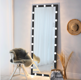 Hearth and Haven Kaleidoscope Full Length Vanity Mirror with Lights, Black W70832320