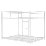 Hearth and Haven Fusia Full over Full Metal Bunk Bed with Ladder, White