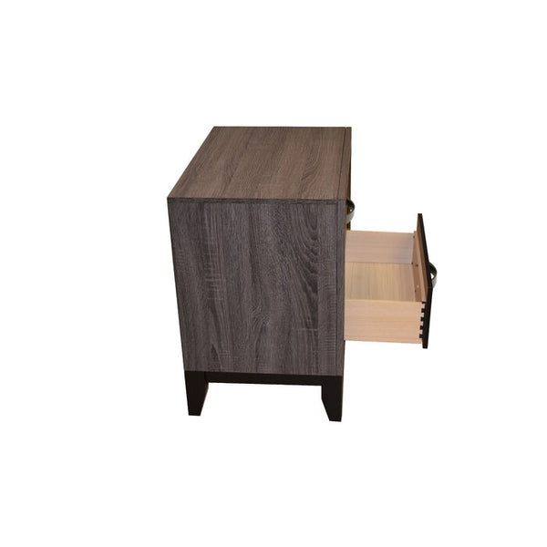 English Elm Full Sierra 4-Pc Contemporary Rustic Gray Bedroom Set with Panel Bed, Dresser, Mirror & Nightstand 808857873293