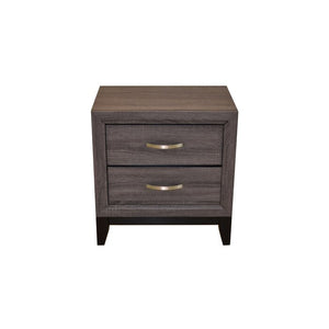 English Elm Full Sierra 4-Pc Contemporary Rustic Gray Bedroom Set with Panel Bed, Dresser, Mirror & Nightstand 808857873293