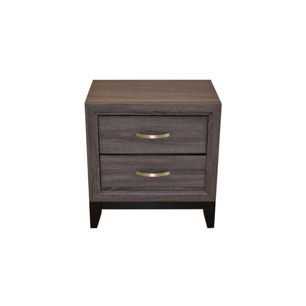 English Elm Full Sierra 4-Pc Contemporary Rustic Gray Bedroom Set with Panel Bed, Dresser, Mirror & Nightstand 808857873293