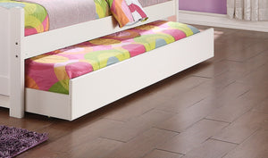 English Elm Twin Twin Bed With Trundle Dark Cherry Finish Youth Storage Drawers Modern Headboard Design Durable Pine Veneer White 7 L x 11 W x 82 H HS00F9218-ID-AHD-BED