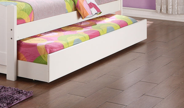 English Elm Twin Twin Bed With Trundle Dark Cherry Finish Youth Storage Drawers Modern Headboard Design Durable Pine Veneer White 7 L x 11 W x 82 H HS00F9218-ID-AHD-BED