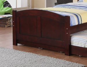 English Elm Twin Twin Bed With Trundle Dark Cherry Finish Youth Storage Drawers Modern Headboard Design Durable Pine Veneer Cherry 7 L x 11 W x 82 H HS00F9217-ID-AHD-BED