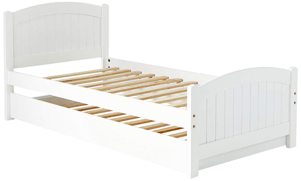 English Elm Twin Twin Bed With Trundle Dark Cherry Finish Youth Storage Drawers Modern Headboard Design Durable Pine Veneer White 7 L x 11 W x 82 H HS00F9218-ID-AHD-BED