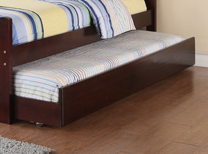 English Elm Twin Twin Bed With Trundle Dark Cherry Finish Youth Storage Drawers Modern Headboard Design Durable Pine Veneer Cherry 7 L x 11 W x 82 H HS00F9217-ID-AHD-BED