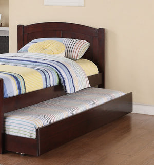English Elm Twin Twin Bed With Trundle Dark Cherry Finish Youth Storage Drawers Modern Headboard Design Durable Pine Veneer Cherry 7 L x 11 W x 82 H HS00F9217-ID-AHD-BED