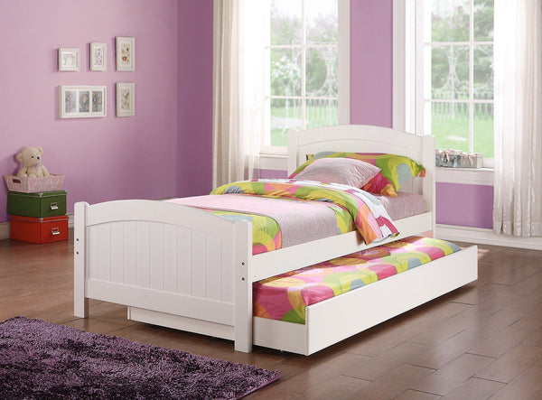 English Elm Twin Twin Bed With Trundle Dark Cherry Finish Youth Storage Drawers Modern Headboard Design Durable Pine Veneer White 7 L x 11 W x 82 H HS00F9218-ID-AHD-BED