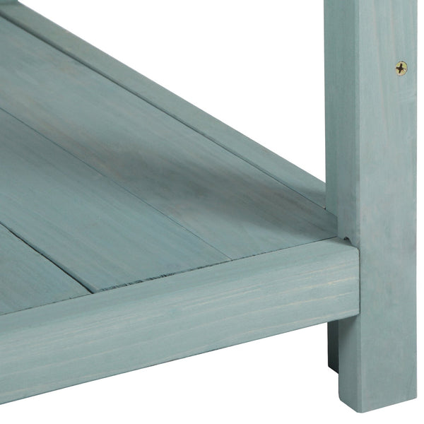 English Elm TOPMAX 65" Wooden Potting Bench with Splash Plate, 4 Shelves & Side Hook, Sturdy Fir Workstation Green WF285323AAF
