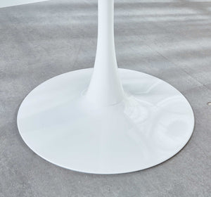 English Elm 1+4,5Pieces Modern White Dining Set - Compact 5-Piece Kitchen Table & Upholstered Chairs For Small Spaces W234S00053