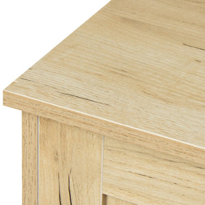 English Elm Modern Wood Buffet Sideboard with 3 Doors, 2 Drawers & Movable Shelves – Oak Console for Dining Entryway W33137242