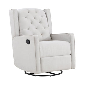 English Elm Milah Tufted Wingback Glider Recliner Swivel Chair for Nursery or Living Room 601GR-WGR
