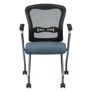 OSP Home Furnishings Deluxe Pro-line Ii Folding Nesting Armchair with Mesh Back for Conference Spaces Dillon 84440-R105