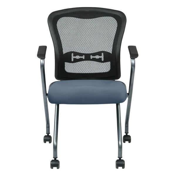 OSP Home Furnishings Deluxe Pro-line Ii Folding Nesting Armchair with Mesh Back for Conference Spaces Dillon 84440-R105