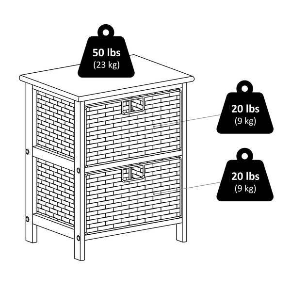 Winsome Wood Omaha Storage Rack With 2 Chocolate Corn Husk Baskets - Stylish Organization For Any Room Black ,Chocolate Solid ,Composite Wood ,Corn Husk 20216-winsome-wood