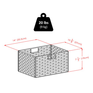 Winsome Wood Omaha Storage Rack With 2 Chocolate Corn Husk Baskets - Stylish Organization For Any Room Black ,Chocolate Solid ,Composite Wood ,Corn Husk 20216-winsome-wood