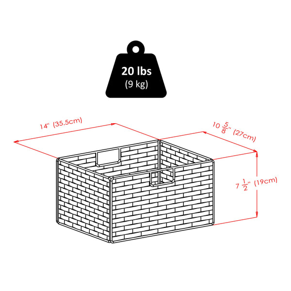 Winsome Wood Omaha Storage Rack With 2 Chocolate Corn Husk Baskets - Stylish Organization For Any Room Black ,Chocolate Solid ,Composite Wood ,Corn Husk 20216-winsome-wood