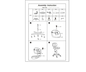 English Elm Modern Button Tufted Office Chair with Adjustable Height, Upholstered Black Seat, Rolling Swivel Comfort HS00F1676-ID-AHD