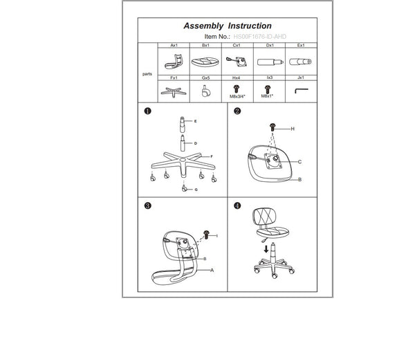 English Elm Modern Button Tufted Office Chair with Adjustable Height, Upholstered Black Seat, Rolling Swivel Comfort HS00F1676-ID-AHD