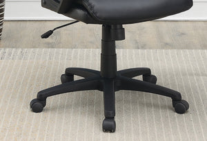 English Elm Classic timeless office chair with extra padded cushion, height adjustable comfort for home workspaces Black 14.8 L x 24.4 W x 23.8 H HS00F1682-ID-AHD