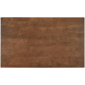 English Elm TOPMAX Rustic 45" Solid Wood Kitchen Island Table with Butcher Block Top, 2 Open Shelves, Walnut+Cream White WF285472AAD