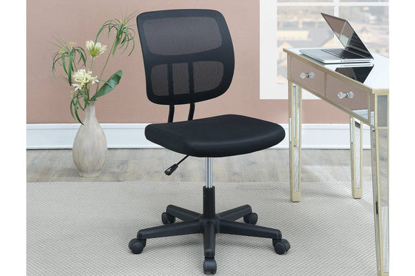 English Elm Elegant Mesh Office Chair Black Breathable Ergonomic Desk Seat with Height Adjustment, Wheels, Supportive Comfort HS00F1677-ID-AHD