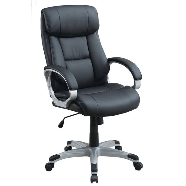 English Elm Classic timeless office chair with extra padded cushion, height adjustable comfort for home workspaces Black 15 L x 30 W x 26 H HS00F1685-ID-AHD
