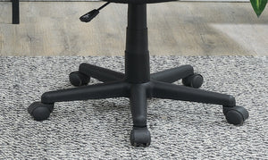 English Elm Modern Button Tufted Office Chair with Adjustable Height, Upholstered Black Seat, Rolling Swivel Comfort HS00F1676-ID-AHD